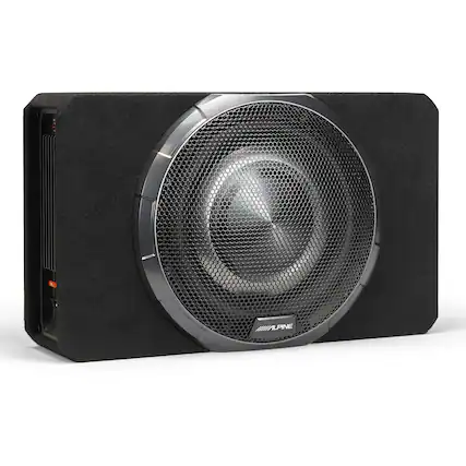 Front. Alpine - Alpine PWV-SB10 10" BassRev™ Powered Subwoofer Enclosure - Black/Gray.