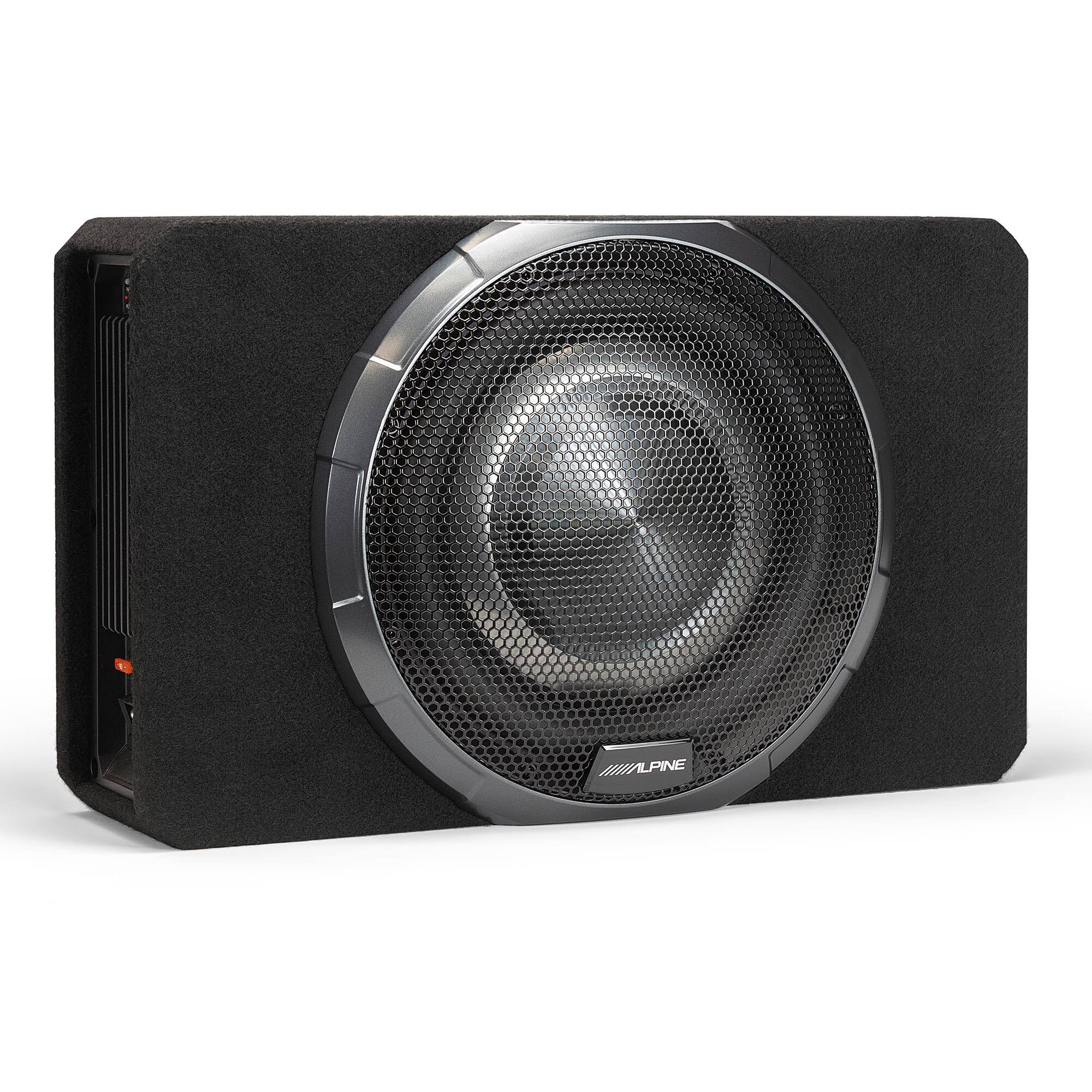 Front. Alpine - Alpine PWV-SB10 10" BassRev™ Powered Subwoofer Enclosure - Black/Gray.