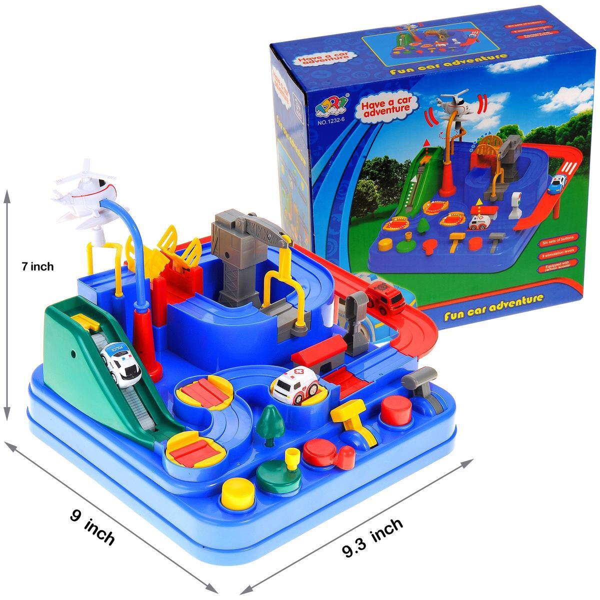 JuzToys STEM Toys Building Toys For Kids, Race Track Car Adventure