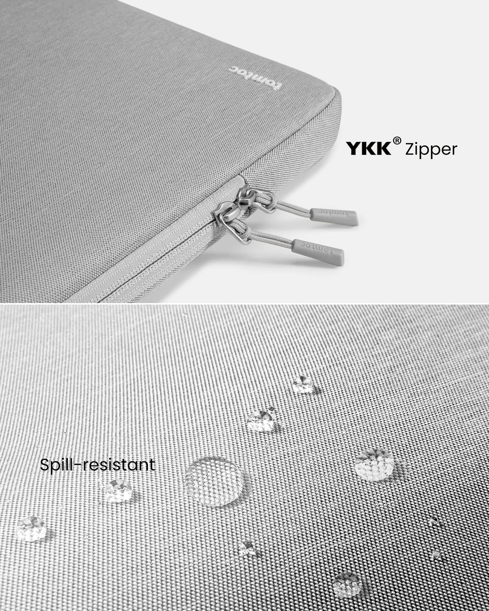 tomtoc R YKK® Zipper  
tomtoc Spill-resistant