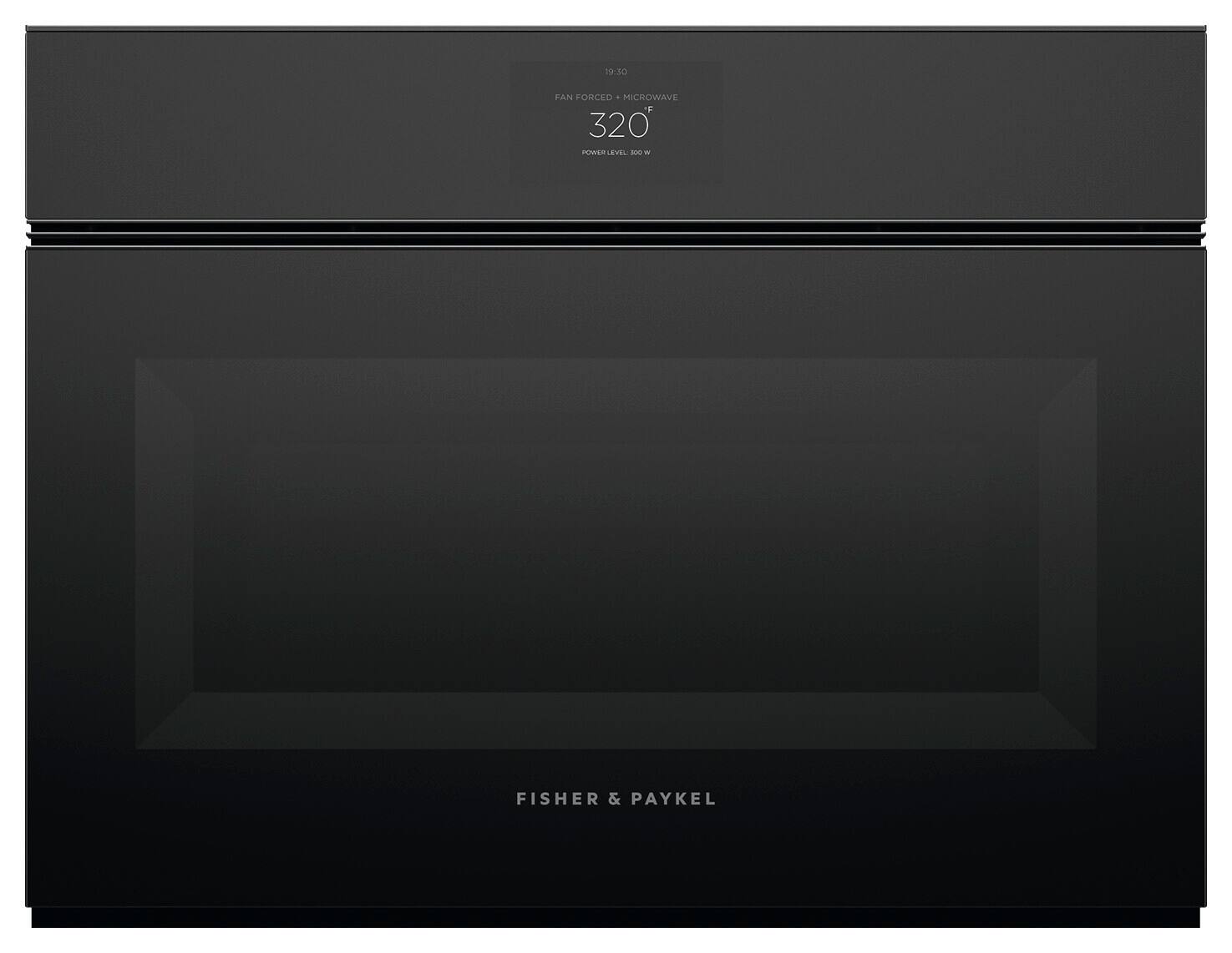 Fisher & Paykel - Minimal 24-in Convection speed oven Handle-less 3 cuf ft capacity - Black