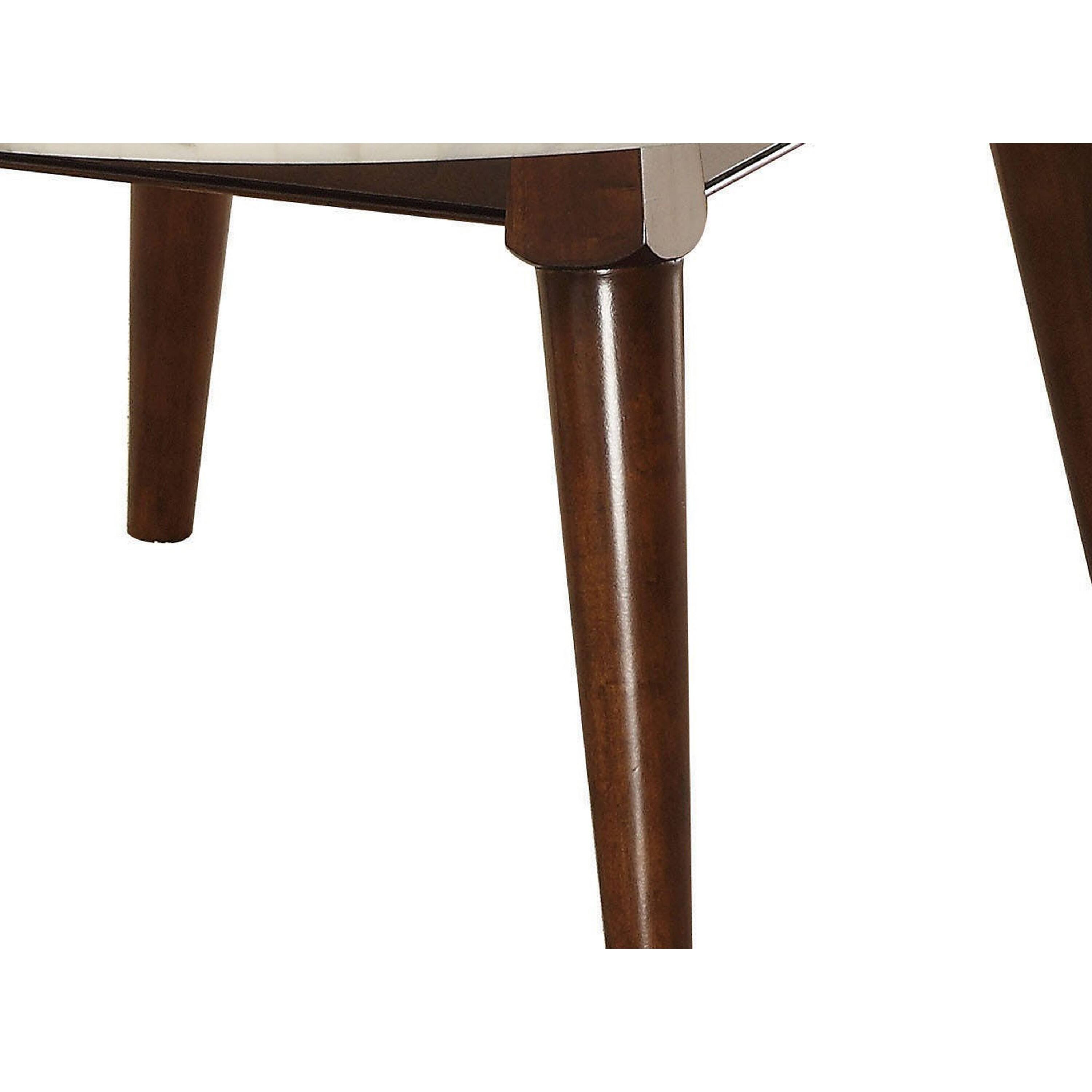 Alt View 3. Manhattan Lane - Wood Base Coffee Table with Marble Top - Brown and White.