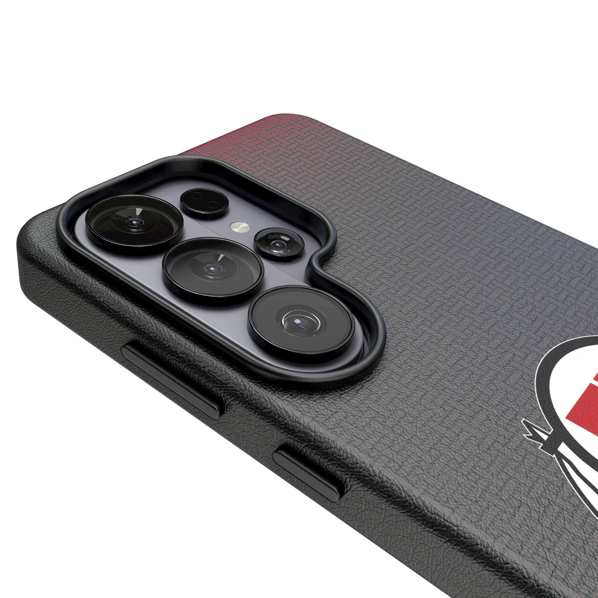 Alt View 2. Keyscaper - Utah Utes Linen Galaxy Magnetic Bump Case - S25 Ultra - Black.