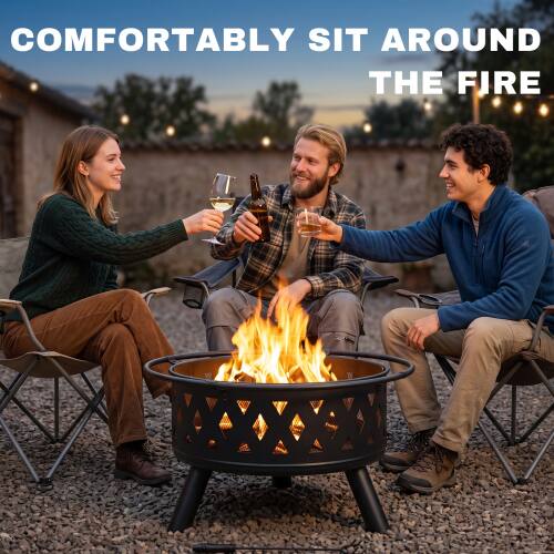 COMFORTABLY SIT AROUND THE FIRE