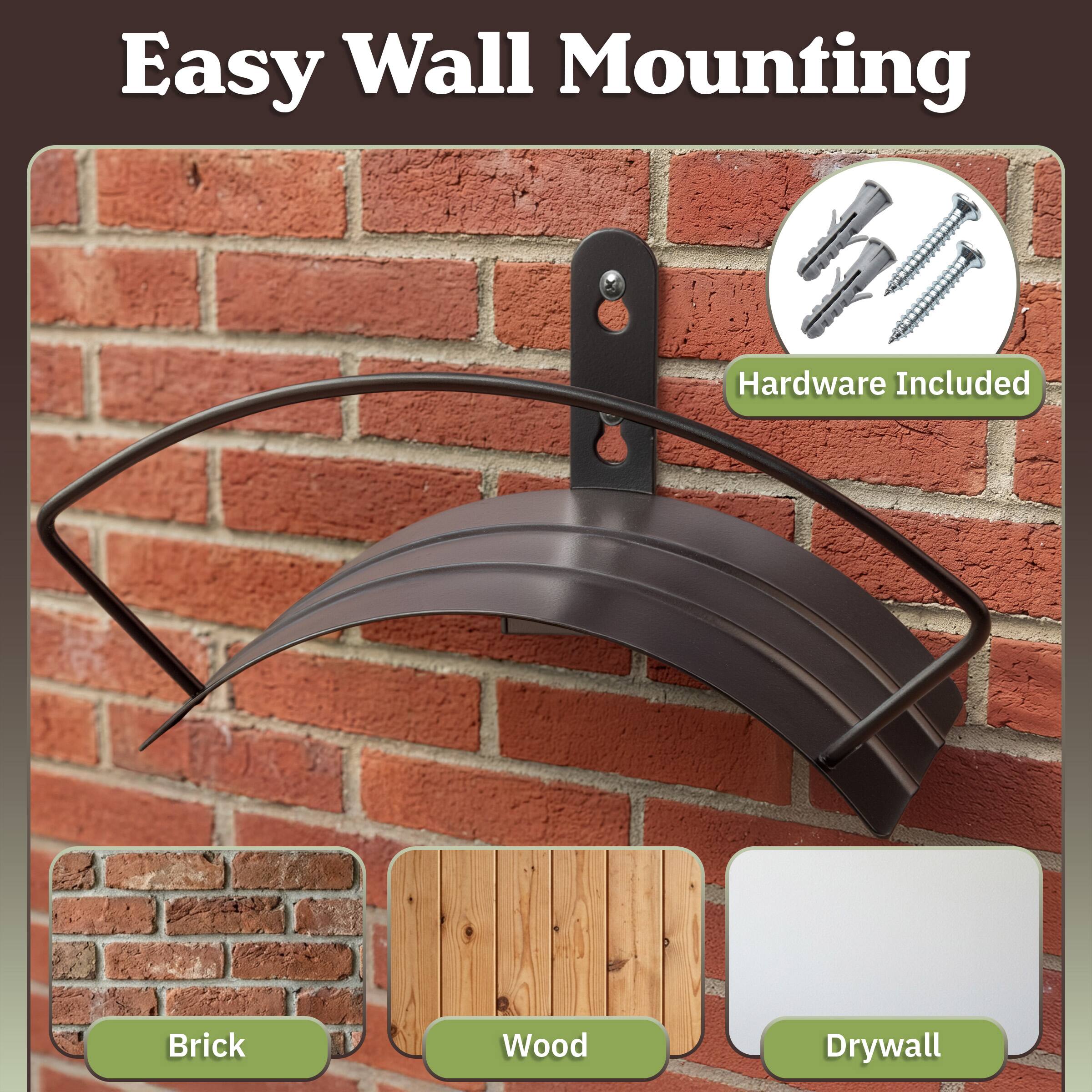 Easy Wall Mounting Hardware Included  
Brick Wood Drywall