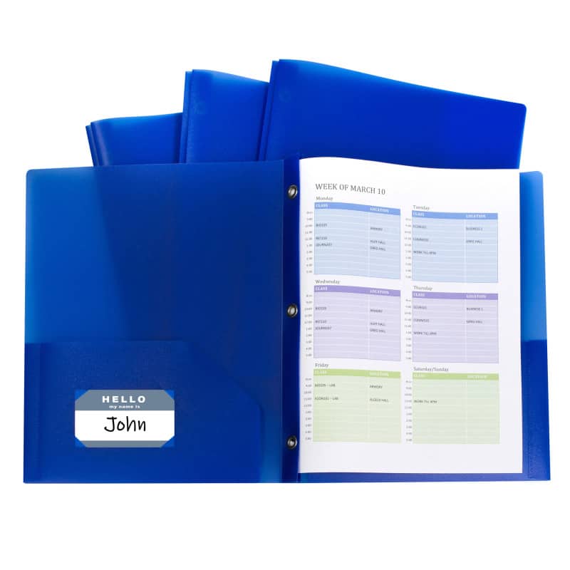 C-line - C Line Two Pocket Heavyweight Poly Portfolio Folder with Prongs  Blue  Pack of 10 price history on PriceWatchPro
