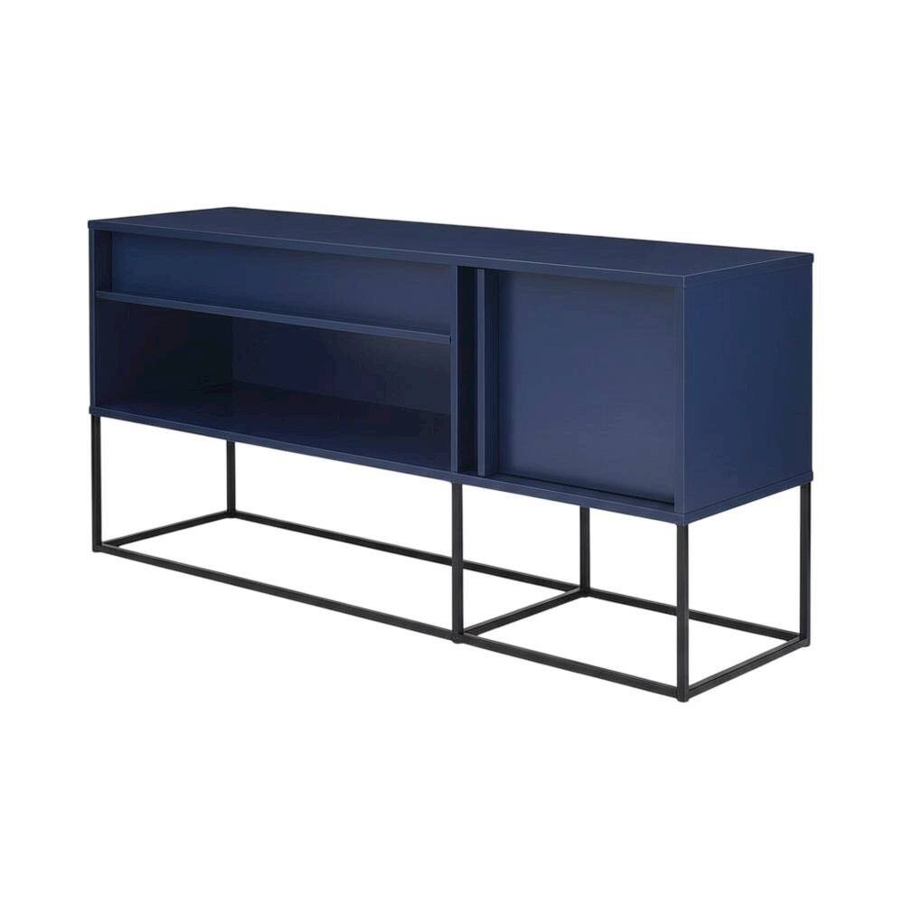 Front. Starlight Canyon Home - Blue TV Stand for 65-Inch TVs with LED Lighting and Engineered Wood Material - Gray.