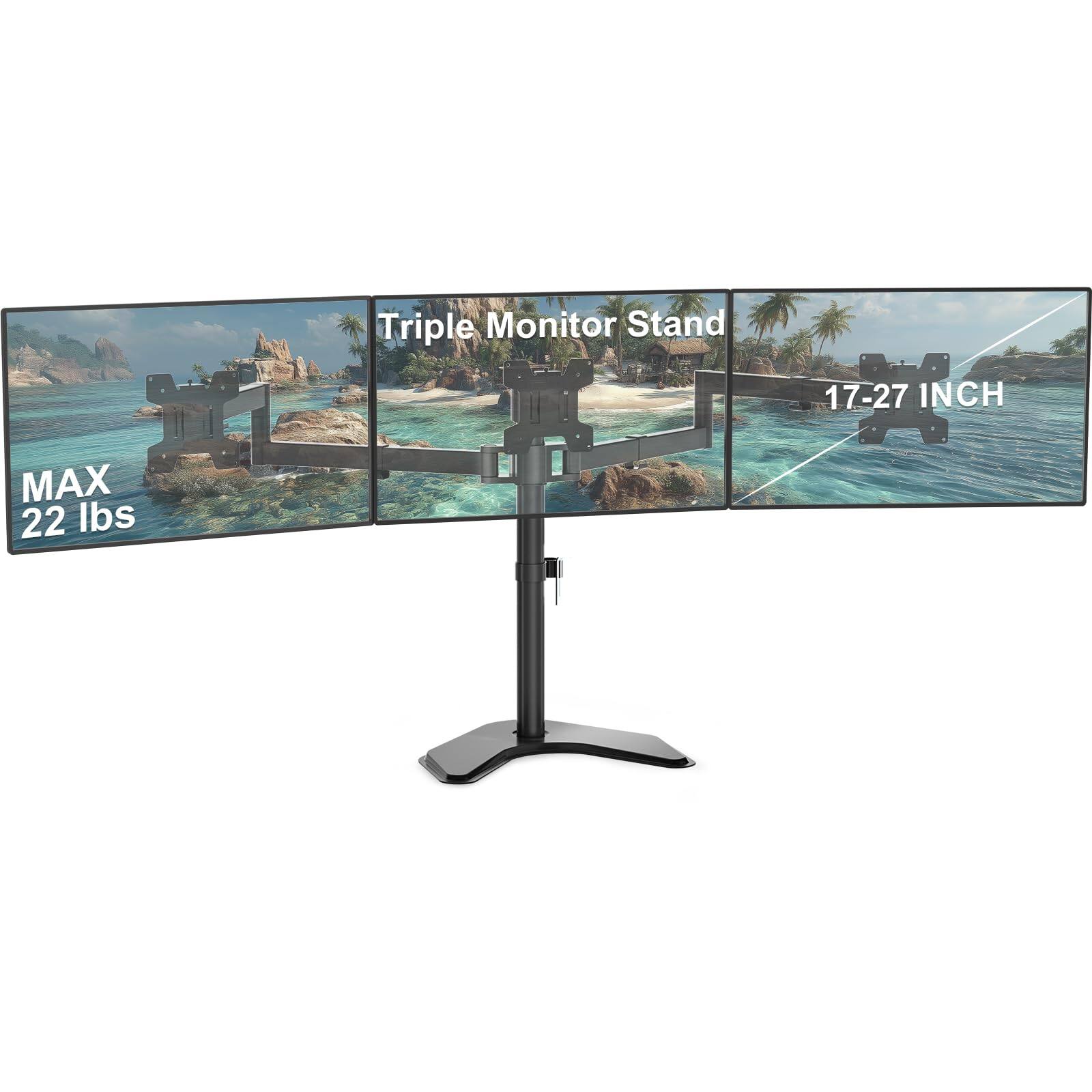 Triple Monitor Stand  
17-27 INCH  
MAX 22 lbs