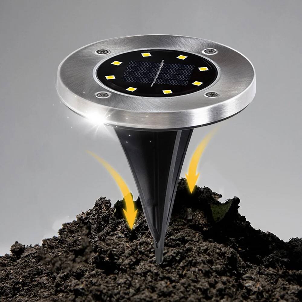 Alt View 5. COWIN - Solar Ground Lights 8 Pack Solar Garden Lights Outdoor Landscape Lights for Pathway Yard Lawn.