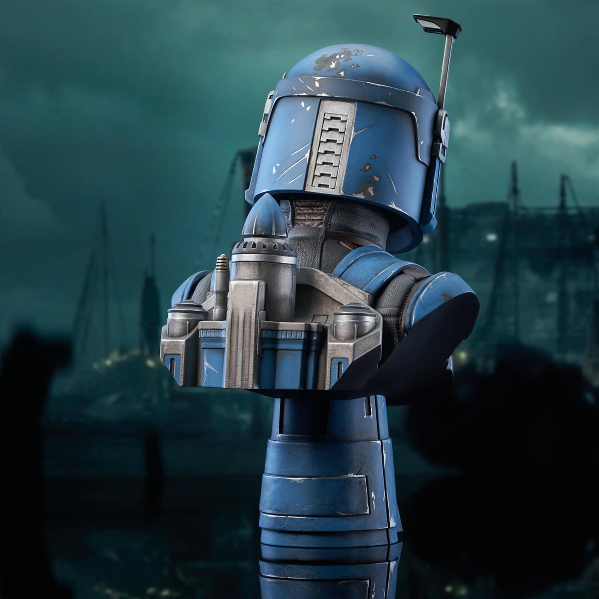 Alt View 3. Star Wars - Star Wars Legends In 3D 10 Inch Bo-Katan Kryze 1/2 Scale Resin Bust - Blue.