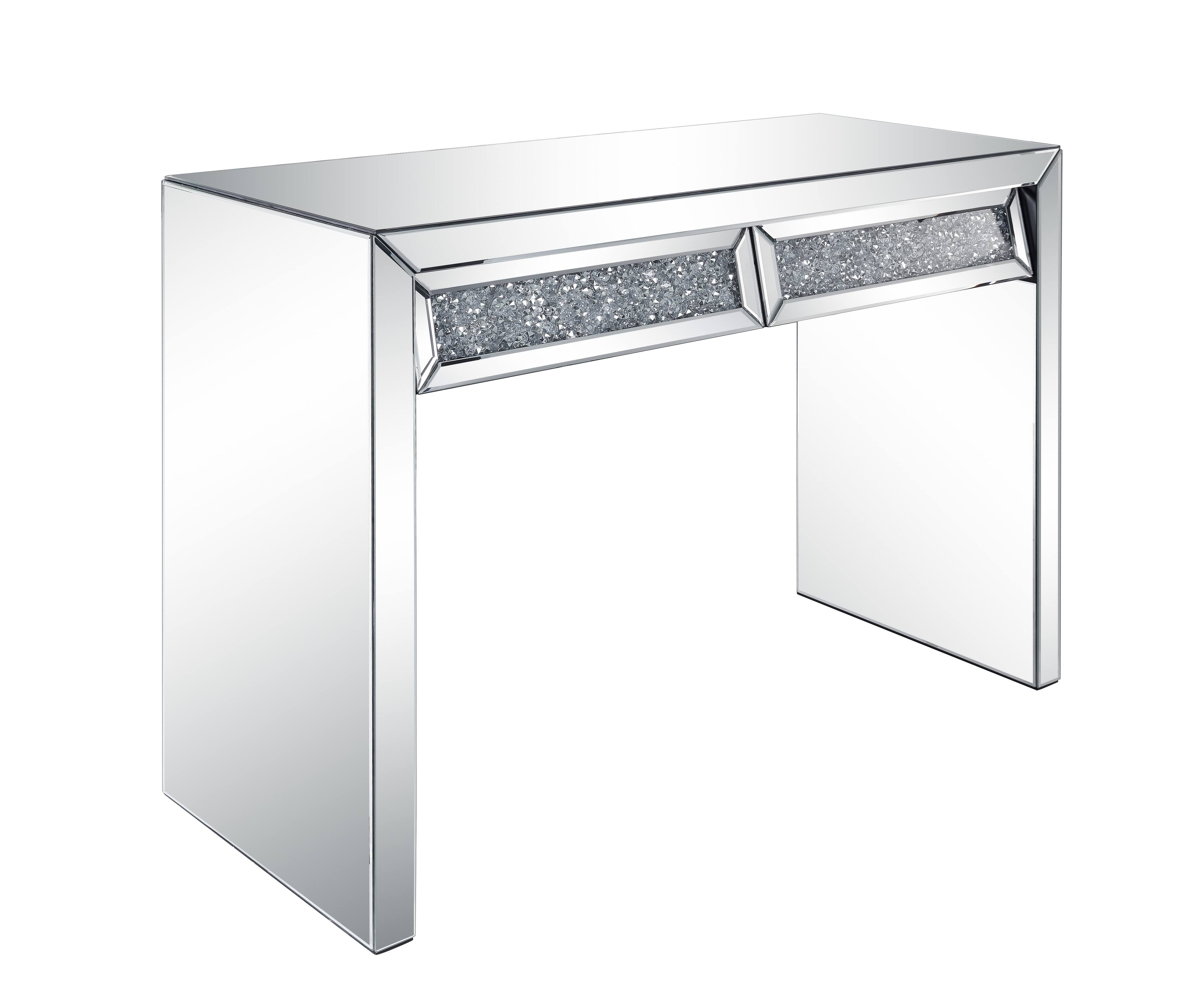 Manhattan Lane Console Table with Two Storage Drawers and Faux Diamond ...