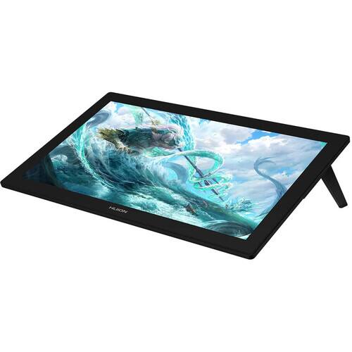 Back. Huion - Kamvas Pro 24 (4K) UHD Pen Display with KD100 Mini Keydial - Black.