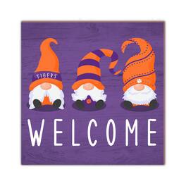 Fan Creations - Clemson Tigers 10'' x 10'' Welcome Gnomes Sign - Multicolor
