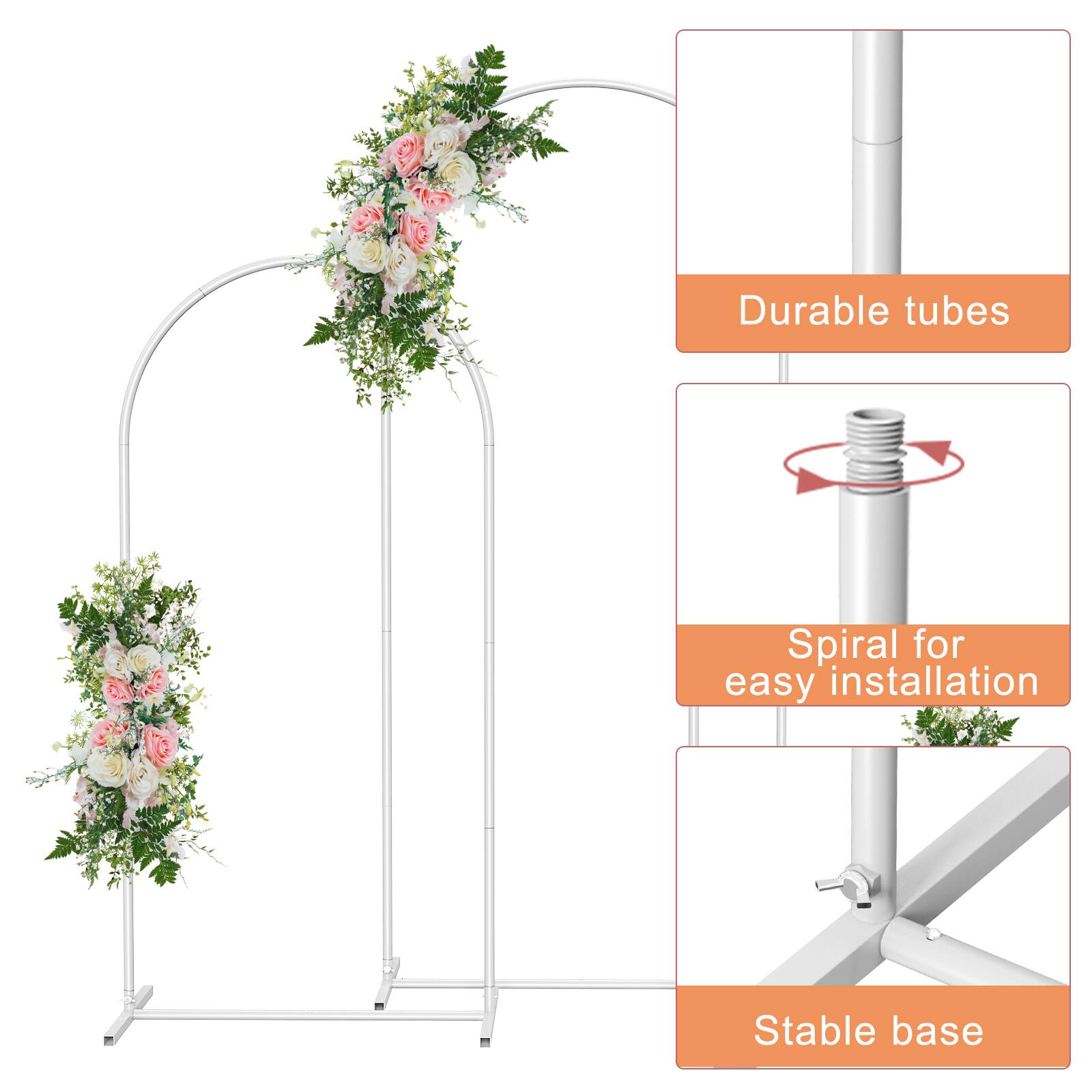 Durable tubes  
Spiral for easy installation  
Stable base