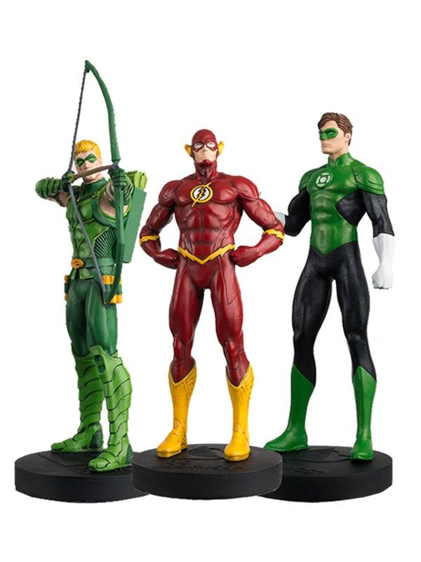Alt View 2. Eaglemoss - Eaglemoss DC  Masterpiece Collection: Justice League Figurine Set - Flash, Green Lantern, Green Arrow.