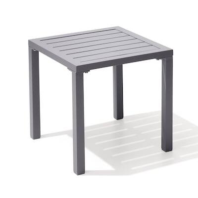 Alt View 7. Crestlive Products - Crestlive Products 16in Aluminum Patio Side Square Outdoor End Table 15.7inWx15.7inL Gray - Gray.