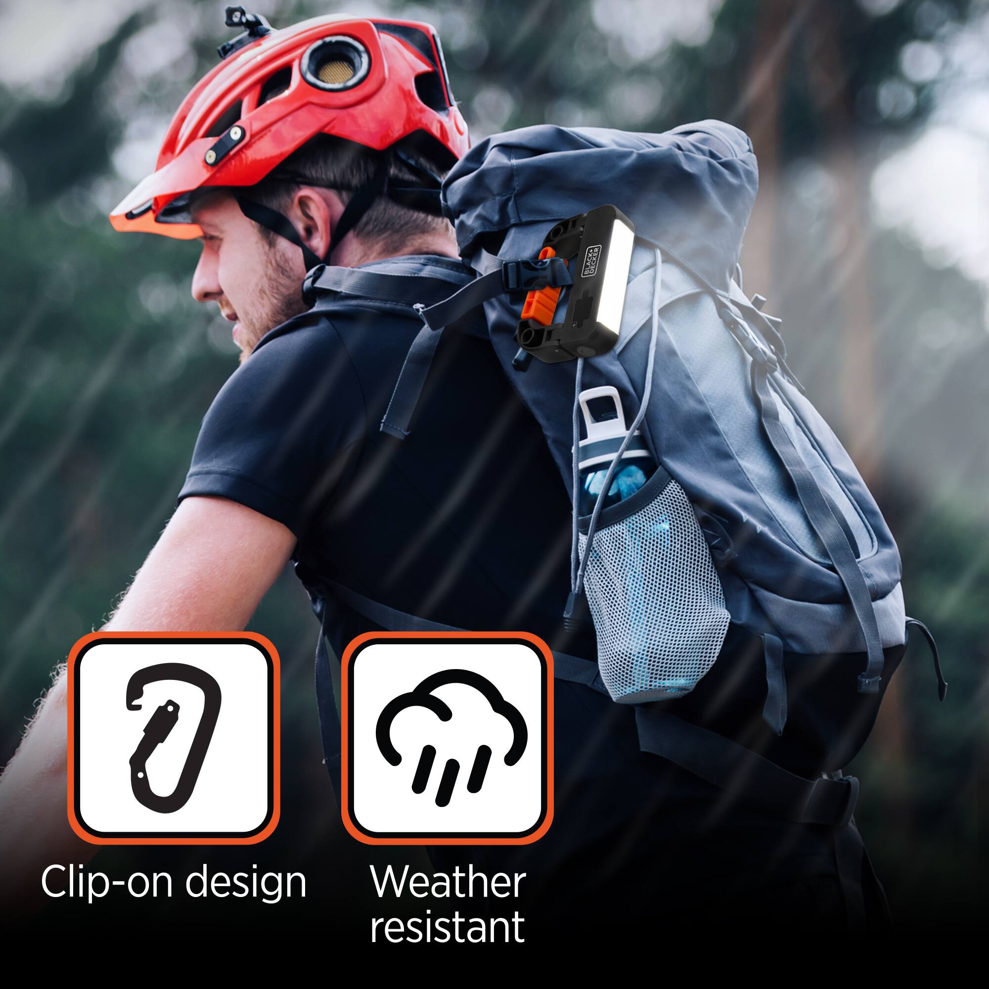 Clip-on design  
Weather resistant