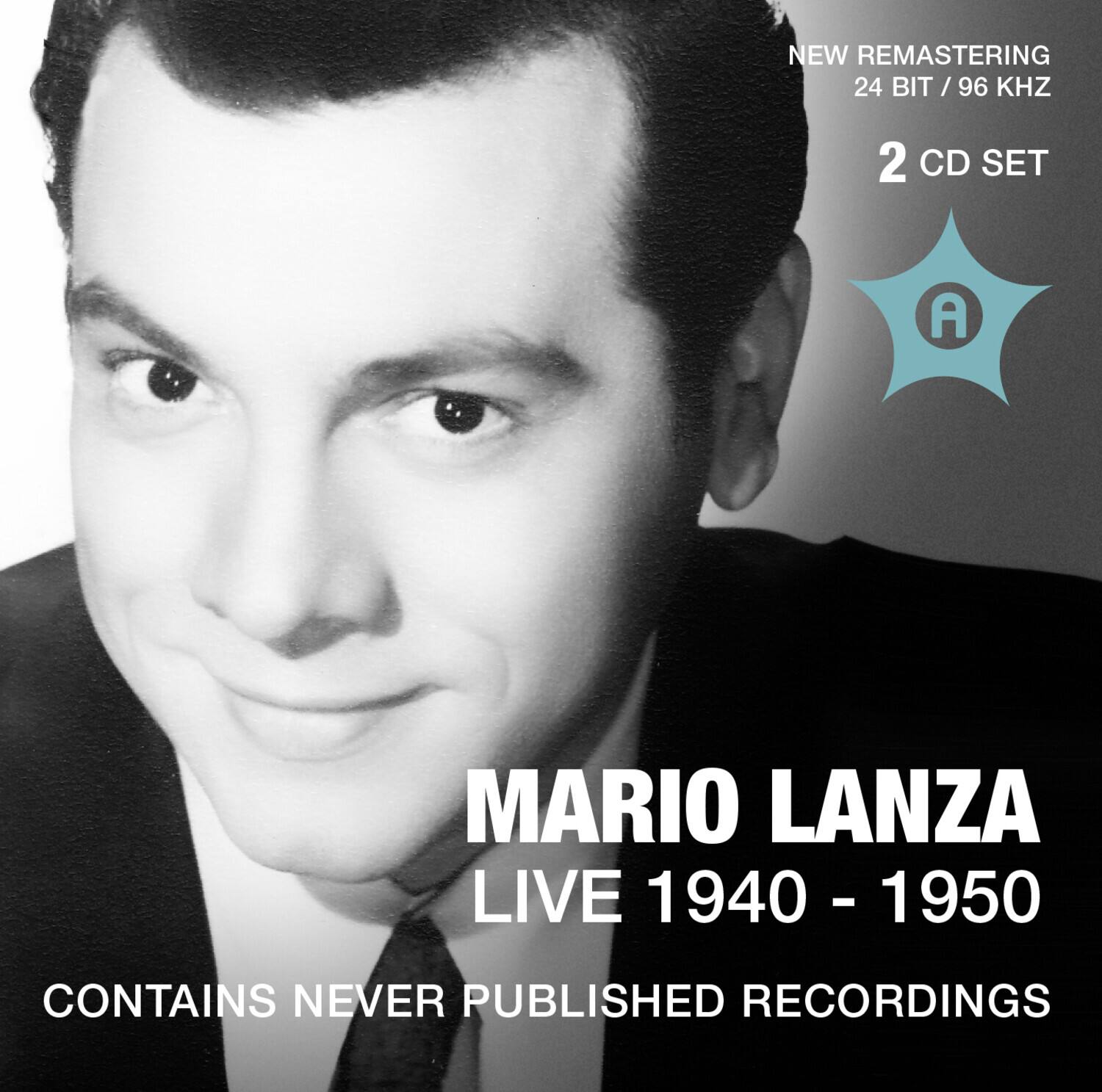 NEW REMASTERING  
24 BIT / 96 KHZ  

2 CD SET  

MARIO LANZA  
LIVE 1940 - 1950  

CONTAINS NEVER PUBLISHED RECORDINGS