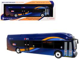 Iconic Replicas - New Flyer Xcelsior MTA New York City Transit Bus Blue Graphics Limited 504 Pieces 1/43 - Blue with Graphics