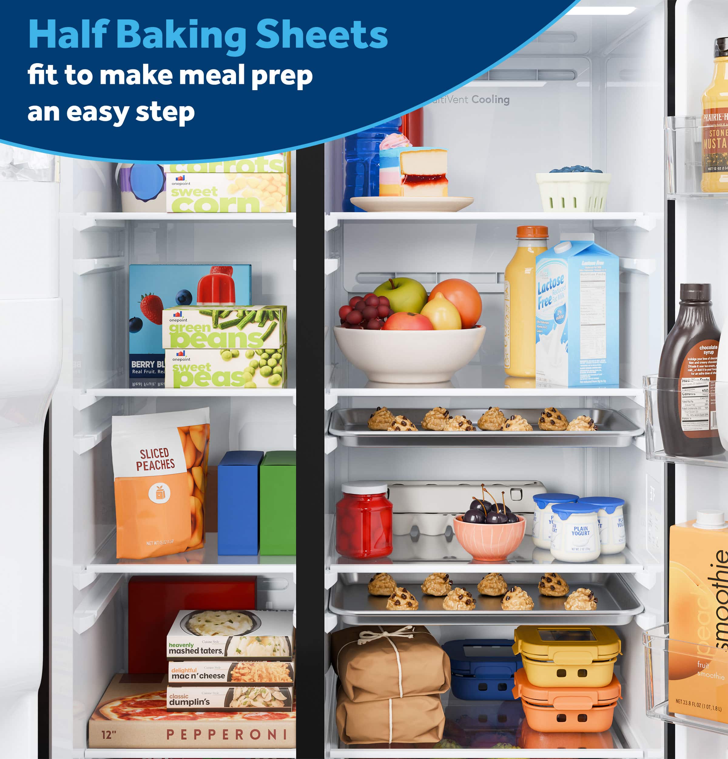 GE 36 in. Wide 23.6 Cu. Ft. Counter Depth Side By Side
