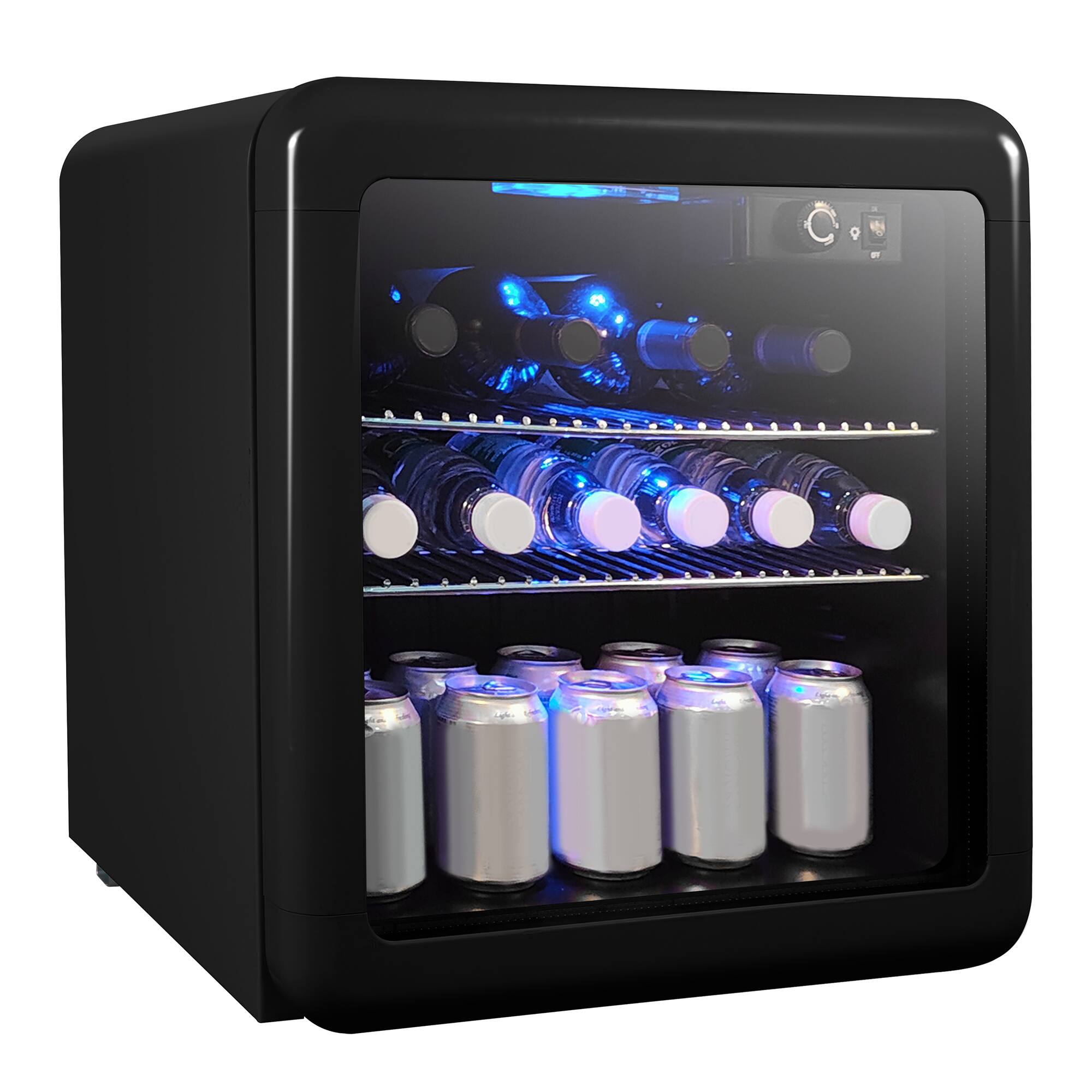 Alt View 7. Magic Chef - 1.7 Cu Ft Retro Beverage Cooler - Black.