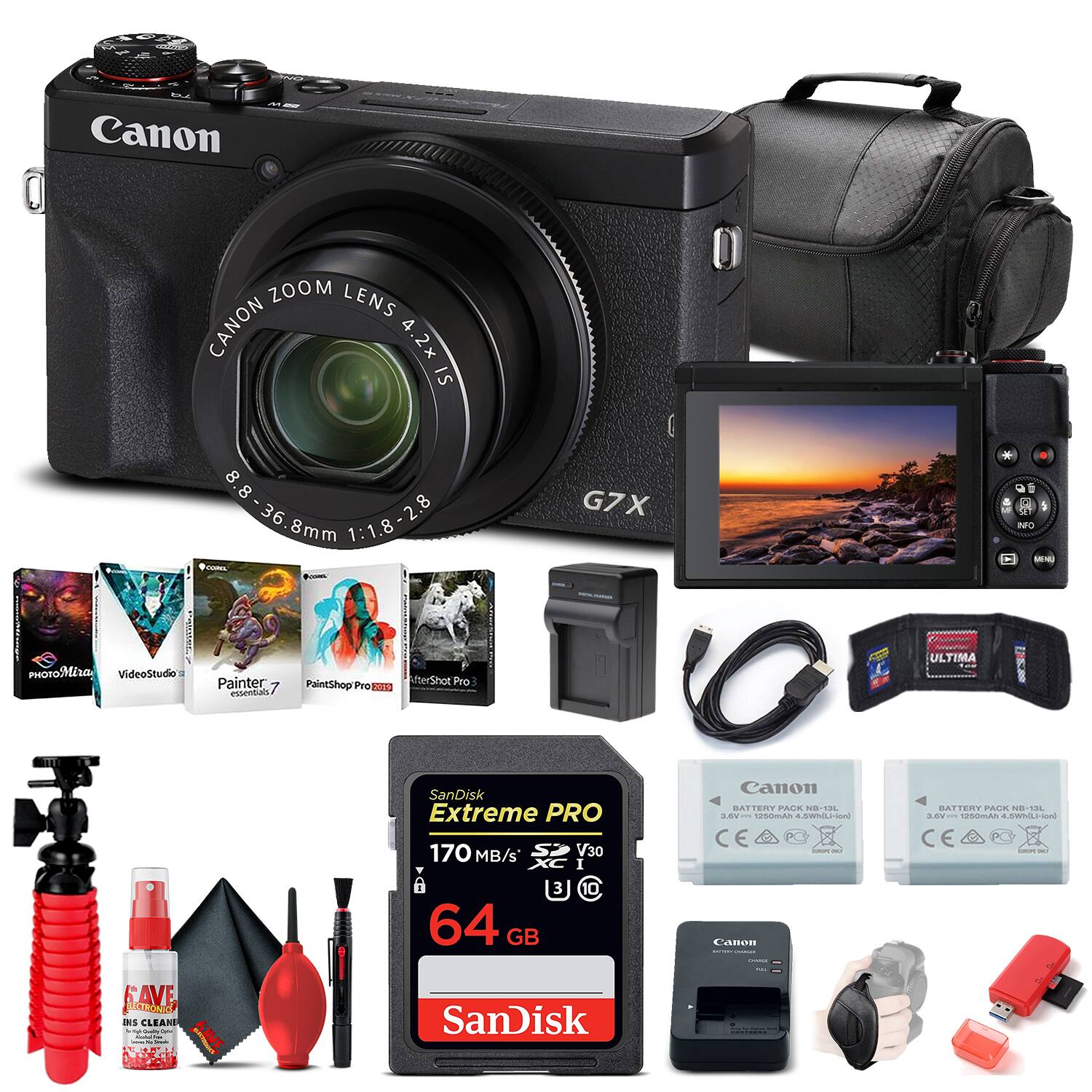 Canon - PowerShot G7 X Mark III Digital Camera (3637C001) + 64GB Card Starter Bundle