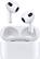 Front. Apple - Apple AirPods (3rd generation) with Lightning Charging Case - White.