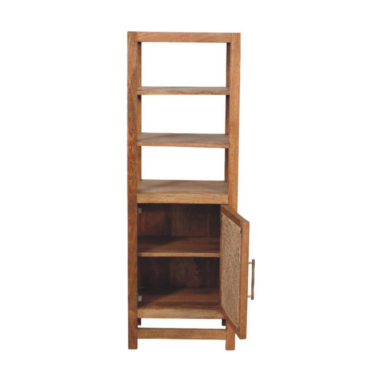 Alt View 8. Artisan Furniture - Artisan Furniture Solid Wood Solid Wood Open Shelf Unit with Cabinet - Brown.