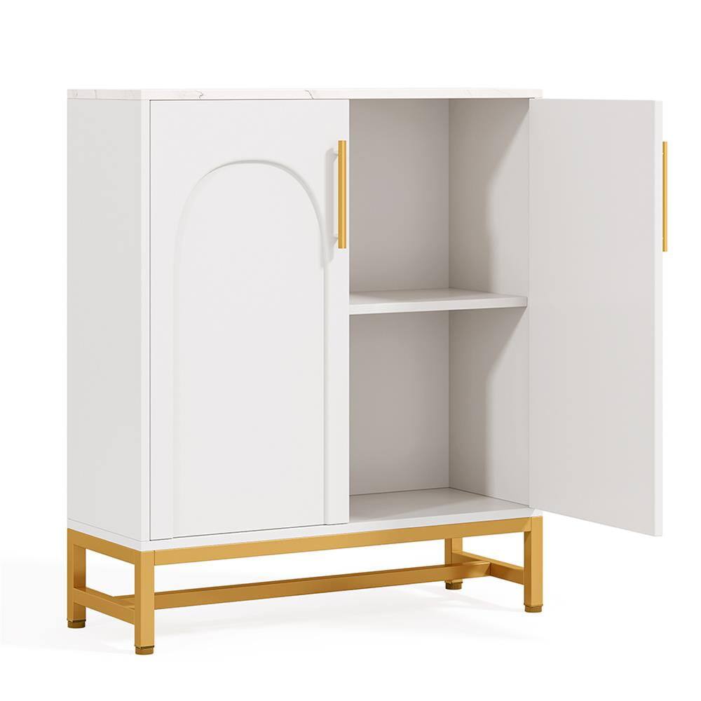 Back. Kadyn - Kadyn Sideboard Buffet Cabinet,Kitchen Storage Cabinet,Modern Storage Cabinet with Adjustable Shelves,White - White.