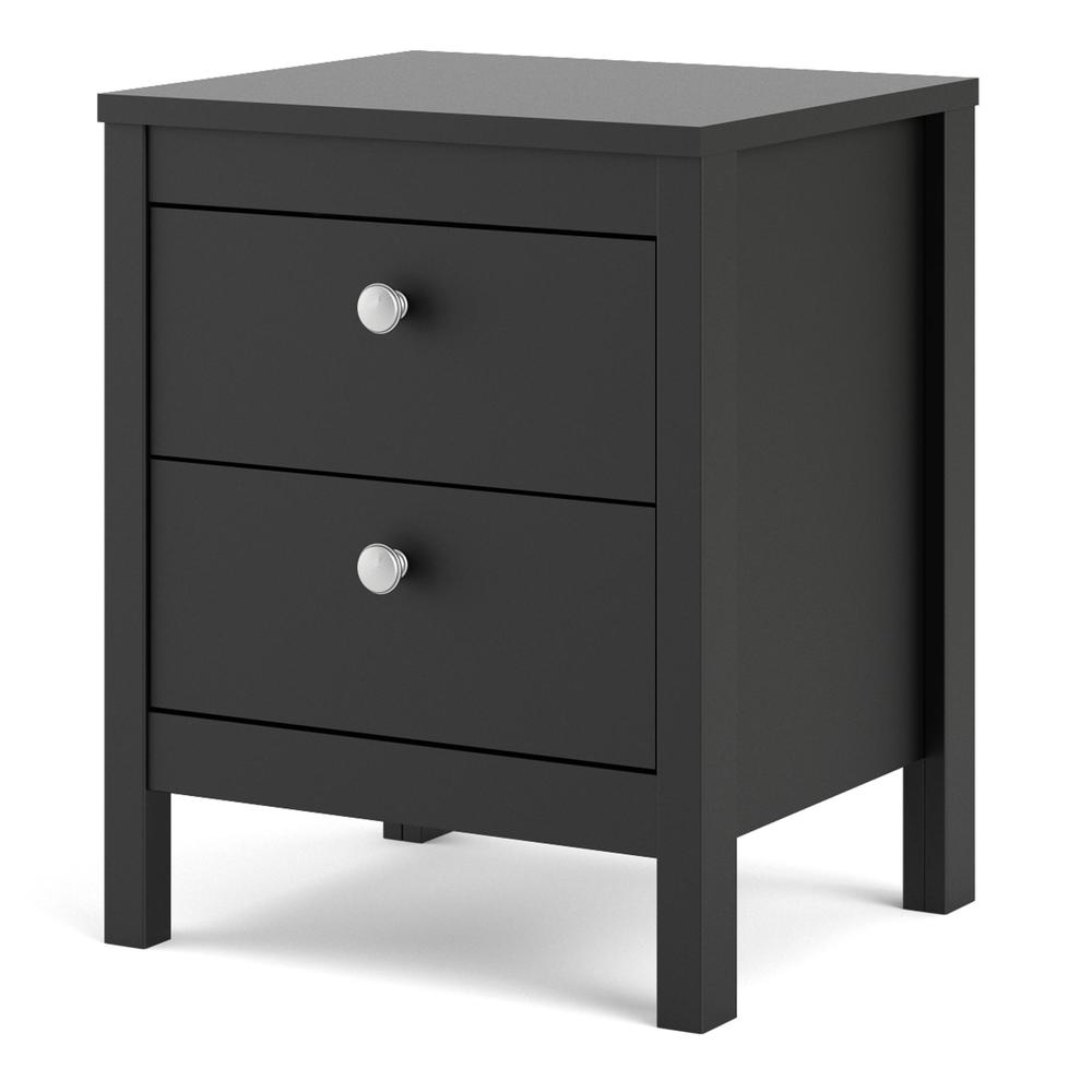 Alt View 1. Tvilum - Madrid 2 Drawer Nightstand Matte - Black.