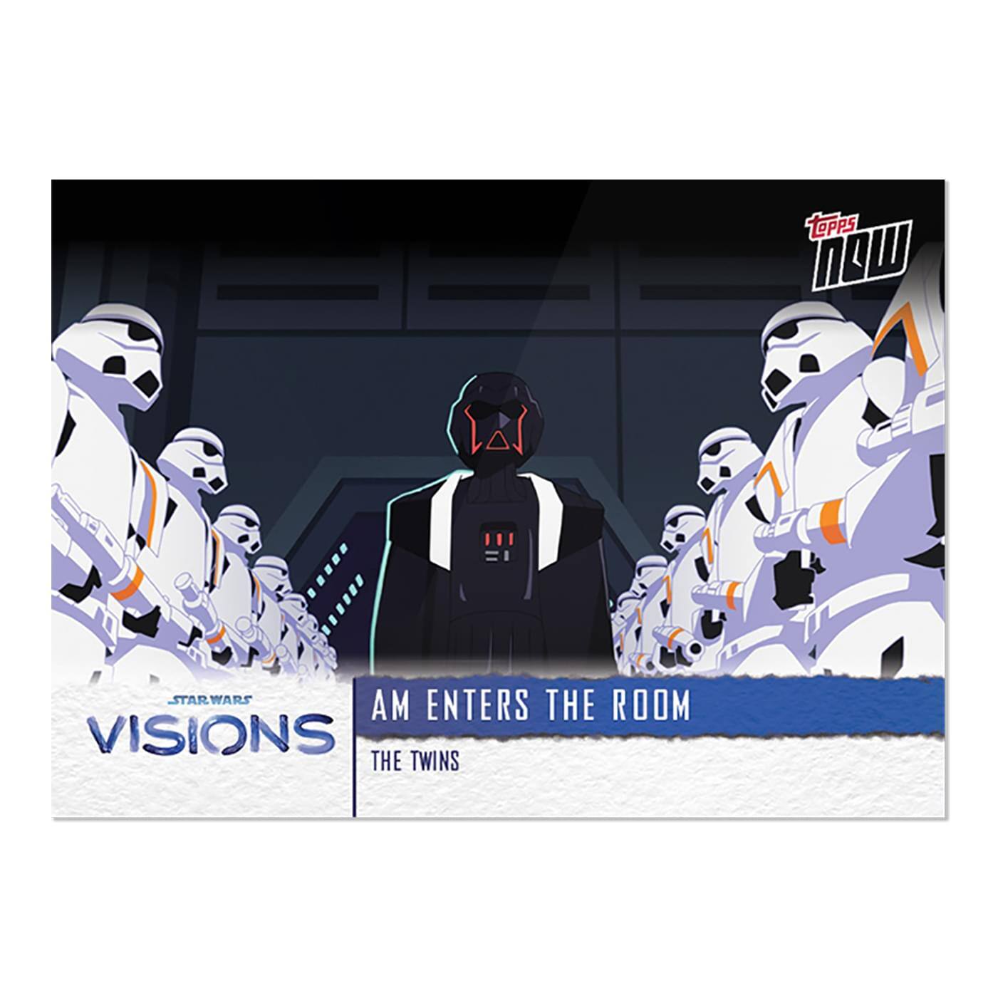 Sure, here is the corrected and grouped text from the image:

---

**Topps NOW**

**Star Wars Visions**

**AM ENTERS THE ROOM**

**THE TWINS**

---