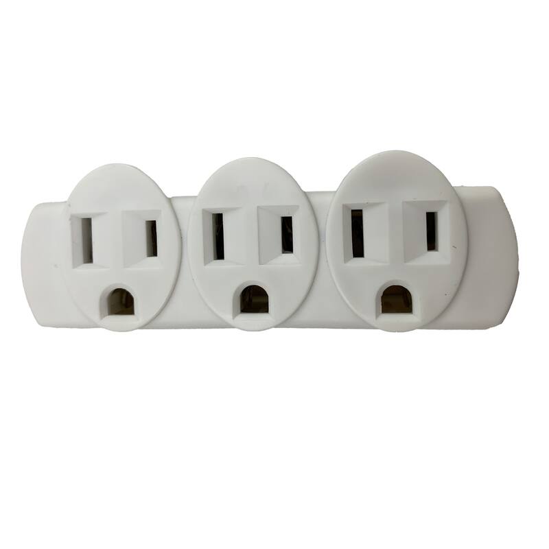 Front. ProjeX - Projex Grounded 3 outlets Adapter 1 pk.