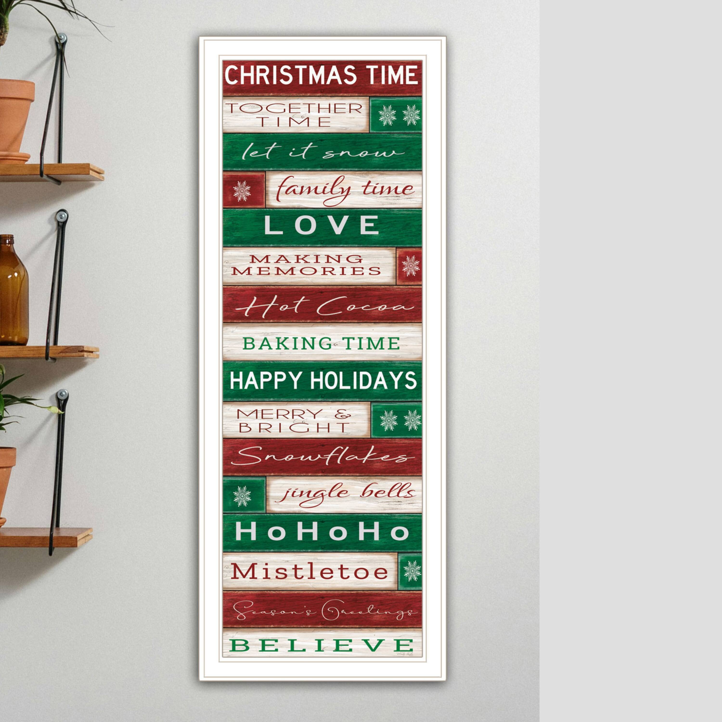 Back. TinyHomie - Decor 4U Christmas Time White Framed Wall Art Cindy Jacobs - white.