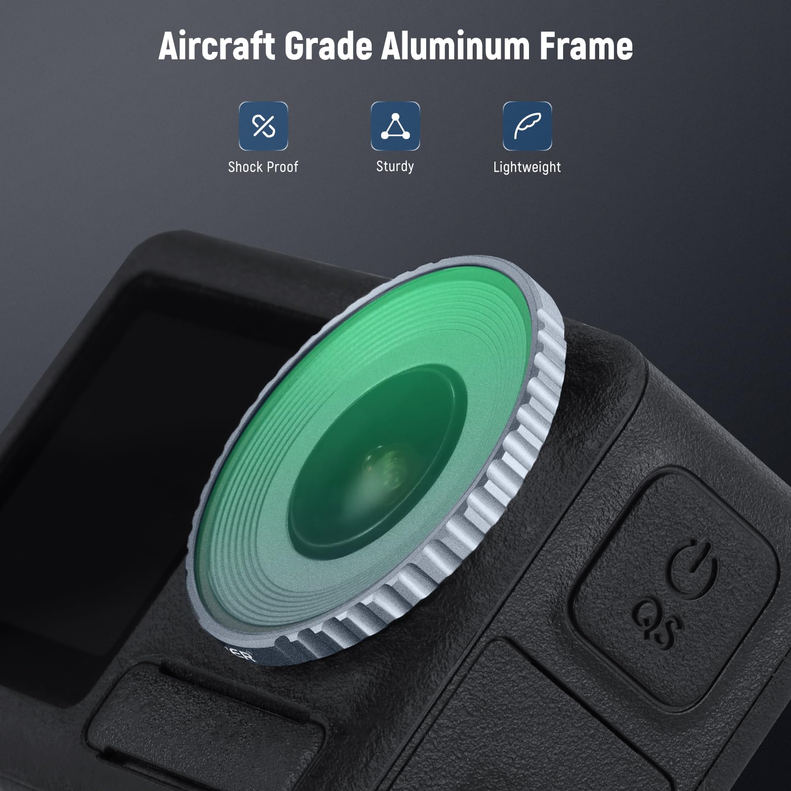 Aircraft Grade Aluminum Frame  
- Shock Proof  
- Sturdy  
- Lightweight