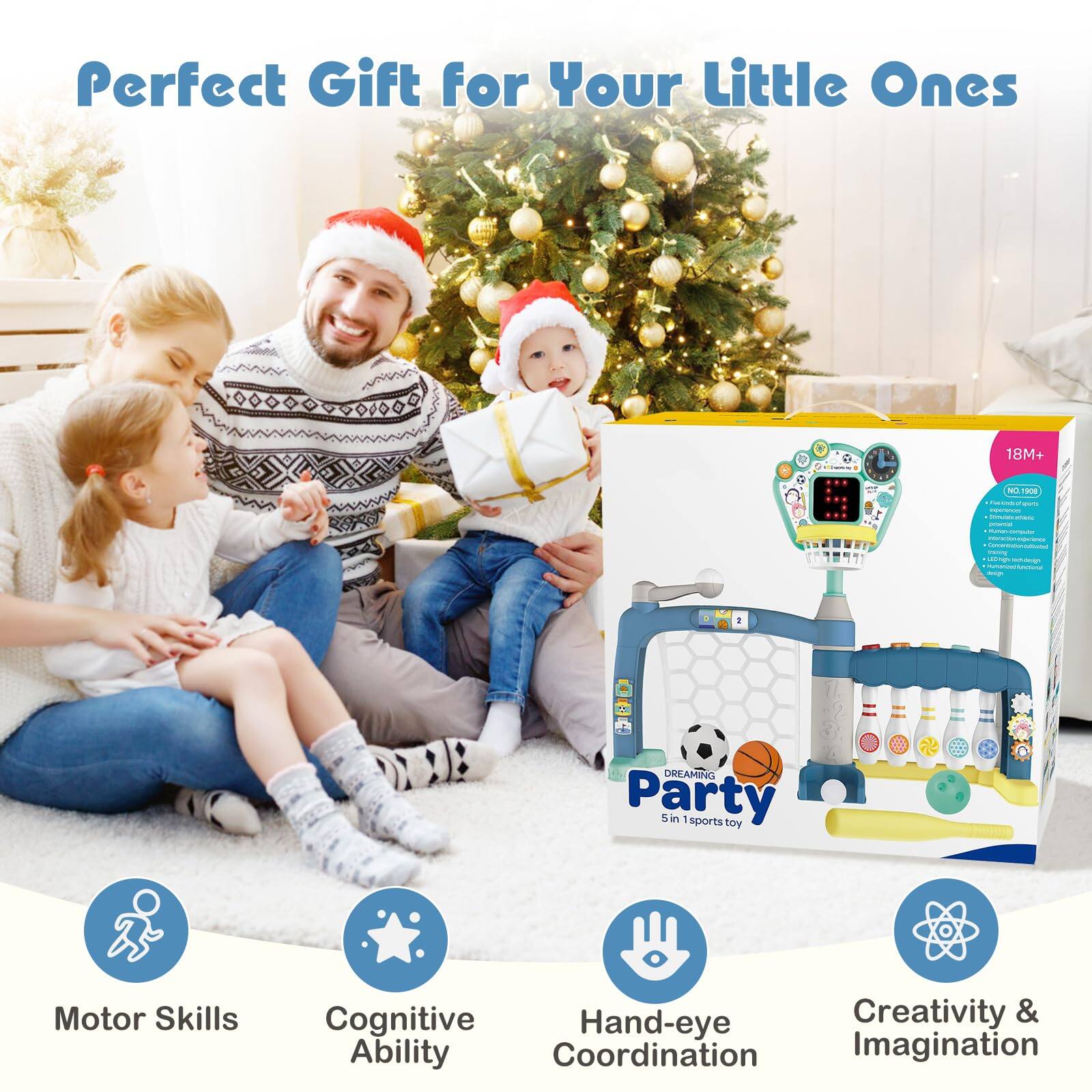 Perfect Gift for Your Little Ones

18M+ 

DREAMING Party

5 in 1 Sports Toy

Motor Skills
Cognitive Ability
Hand-eye Coordination
Creativity & Imagination
