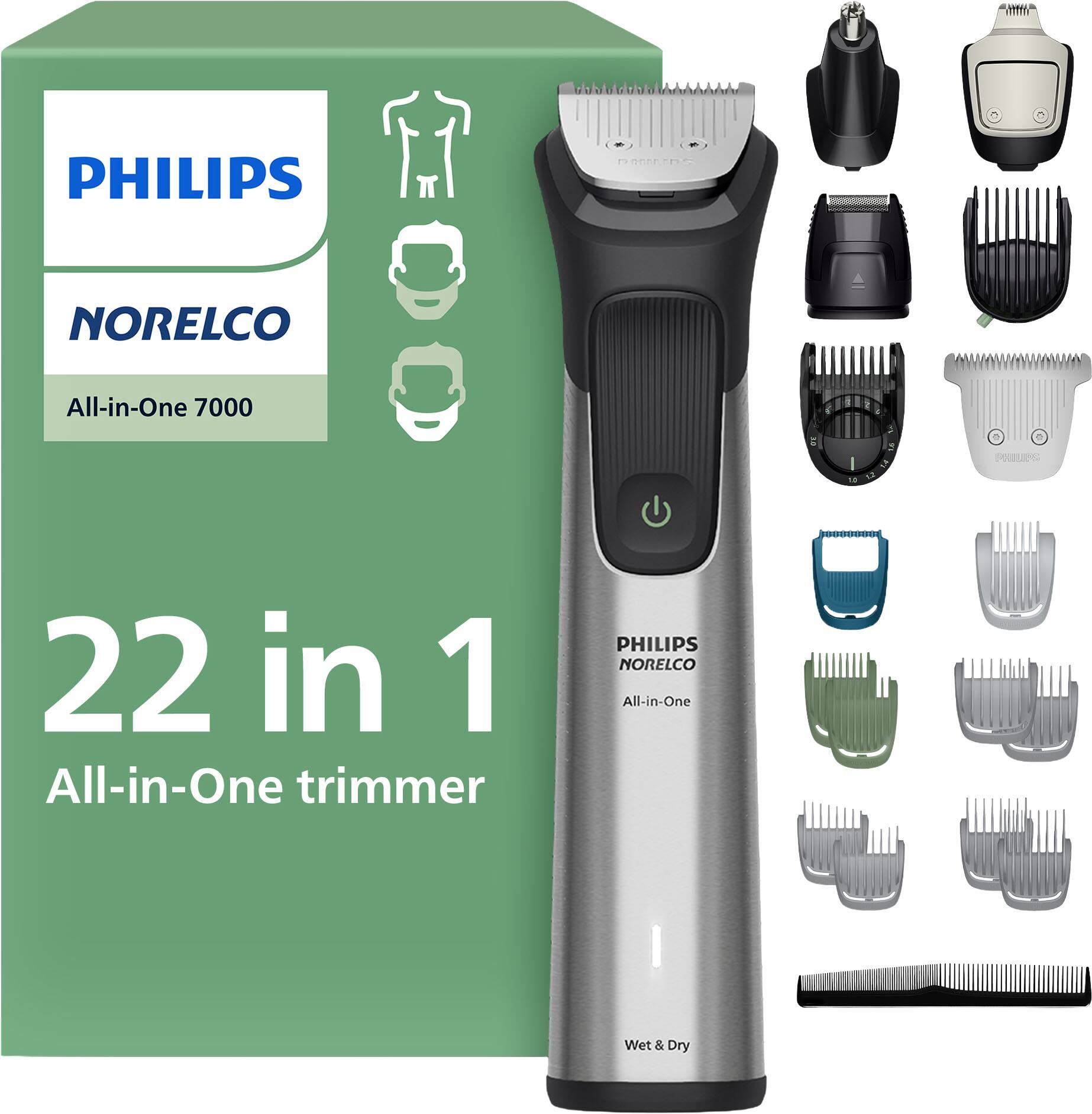 PHILIPS NORELCO All-in-One 7000  
22 in 1 All-in-One trimmer  
PHILIPS NORELCO All-in-One Wet & Dry