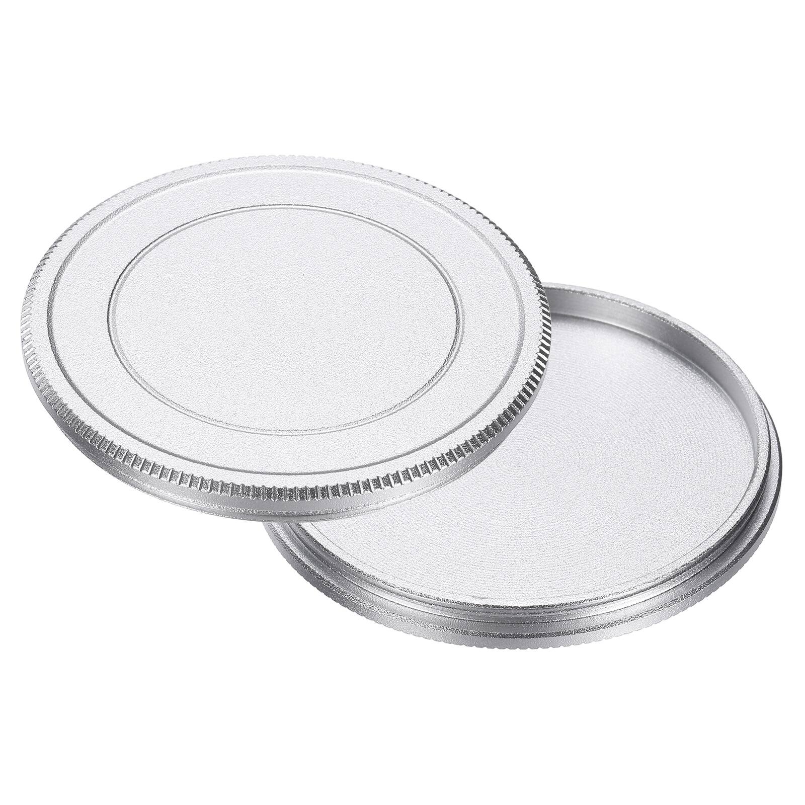 Front. Unique Bargains - 2pcs 49mm Aluminum Metal Front Lens Cap for Screw Mount Fujifilm Mirrorless/DSLR - Silver.