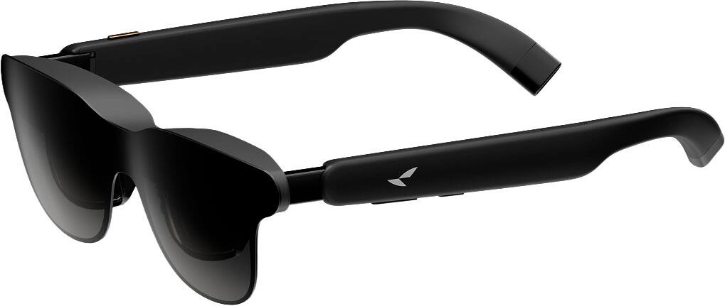 Front. RayNeo - GT AR Glasses with Lens Shade - Up to 231 inch Dolby Vision Display, Head Tracked Spatial Audio - Black.