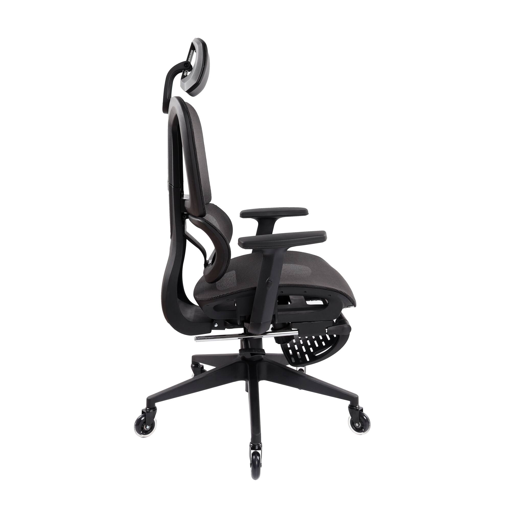 Alt View 6. GOODSILO - Ultimate Reclining Ergonomic Mesh Office Chair with Lumbar Support and Footrest - Black.