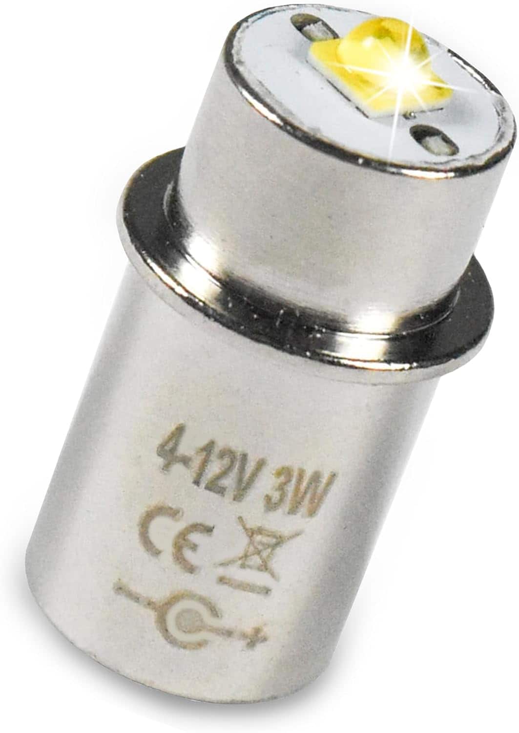 HQRP - 3W Maglite LED Upgrade Bulb 4-12V DC 260lm Cool White 6000K Replaces White Star Krypton