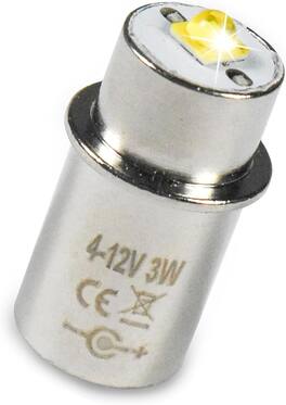 HQRP - 3W Maglite LED Upgrade Bulb 4-12V DC 260lm Cool White 6000K Replaces White Star Krypton