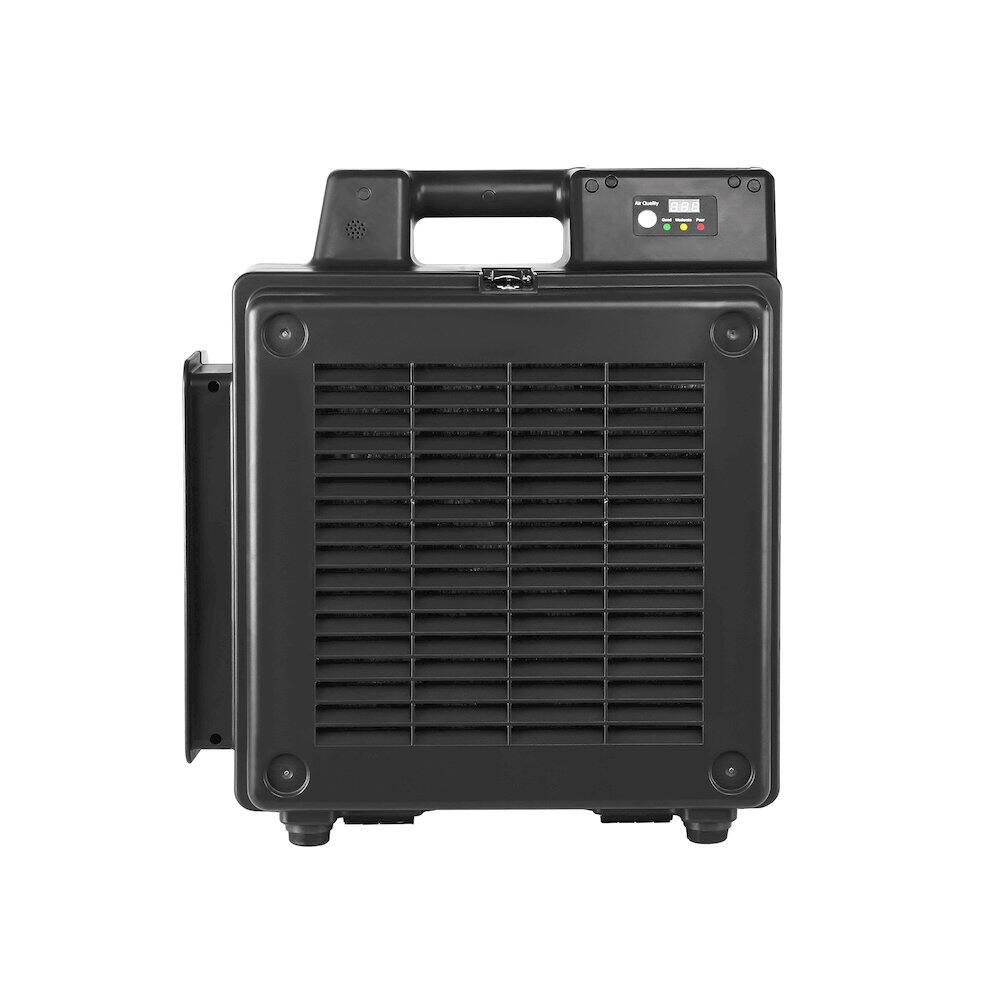 Back. XPOWER - 5 Stage Filtration HEPA Air Purifier with Dual UV-C Lights and PM2.5 Sensor - Black.