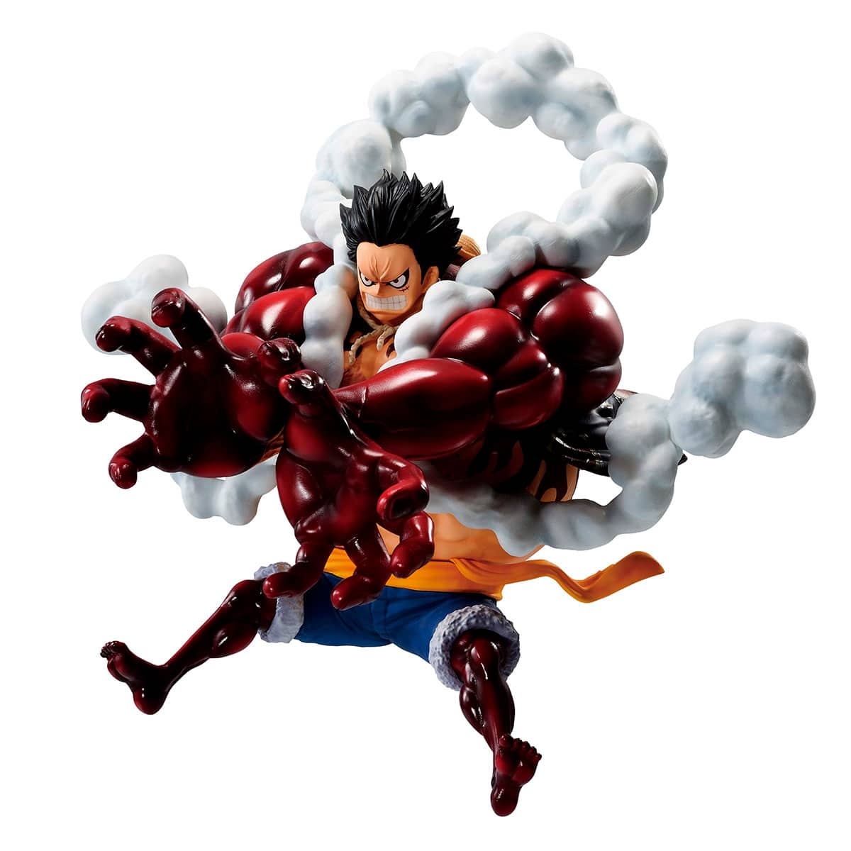 Angle. Bandai - Monkey D. Luffy Gear 4 - Road to King of the Pirates - One Piece - Masterlise Ichibansho 7.9" Figure.