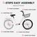 6-Steps Easy Assembly
About 20-25 mins
1. Install Handlebar
2. Install Bike Seat
3. Install Front Wheel
4. Install Bike Pedals
5. Install Front Wheel
6. Install a bike basket