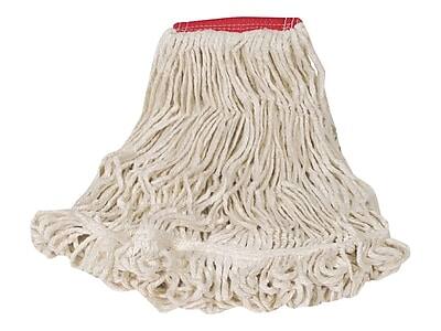 Front. RubberMaid - Super Stitch Mop Head, Tailband  - White.