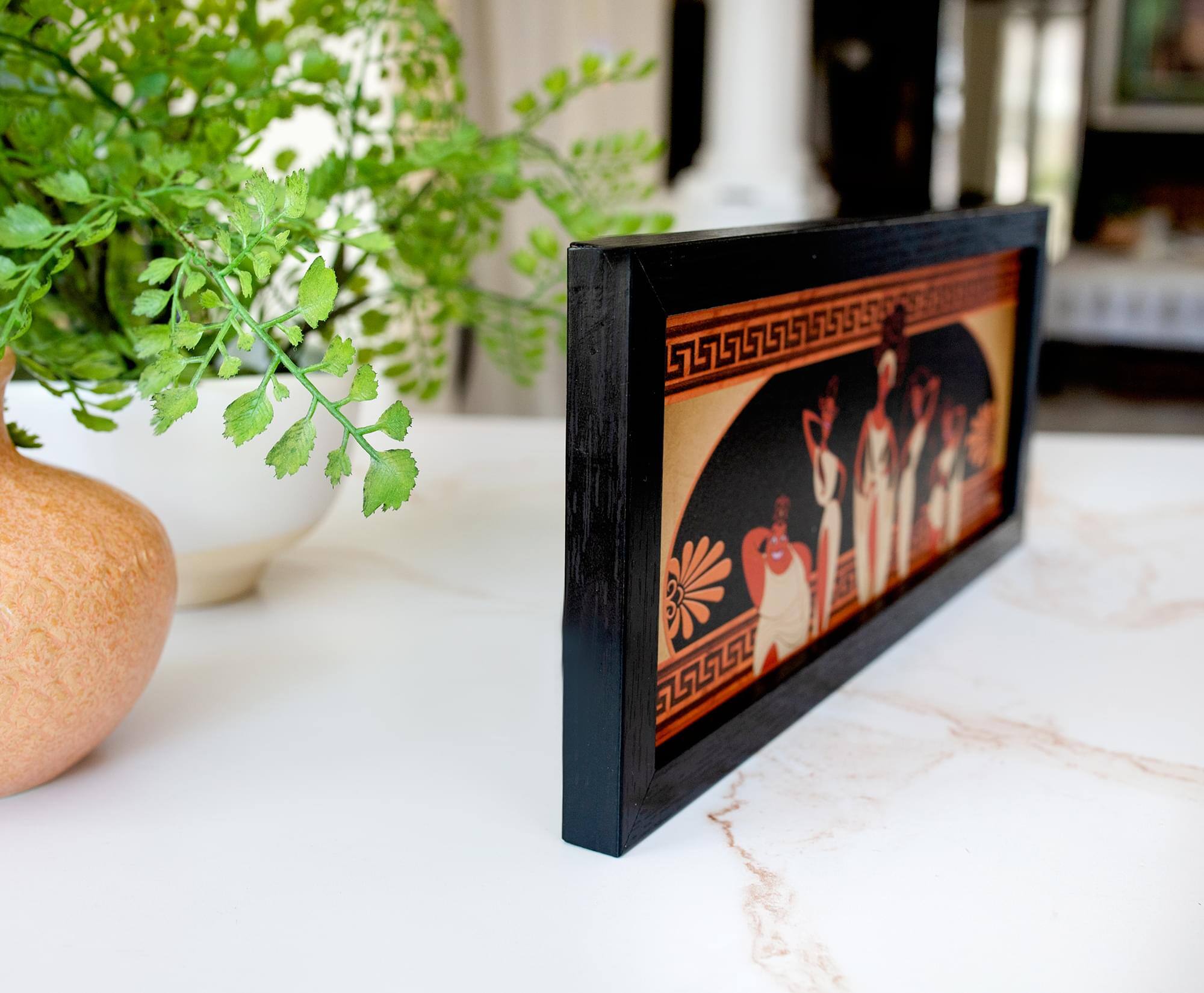 Alt View 3. Disney - Disney Hercules "Muses Pose" Hanging Sign Gel Coat Framed Wall Art - Brown.