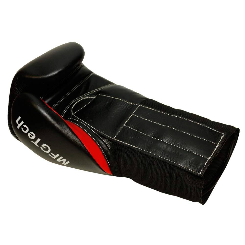 Angle. Amber Sporting Goods - MFG Professional Hook and Loop Leather  MMA Kickboxing Training Sparring Punching Bag Gloves Black 16oz - Black.