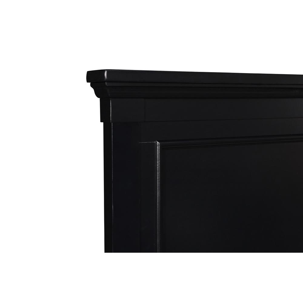 Angle. New Classic Furniture - Furniture Tamarack Contemporary Solid Wood 5/0 Q Panel Bed in Black - Black.