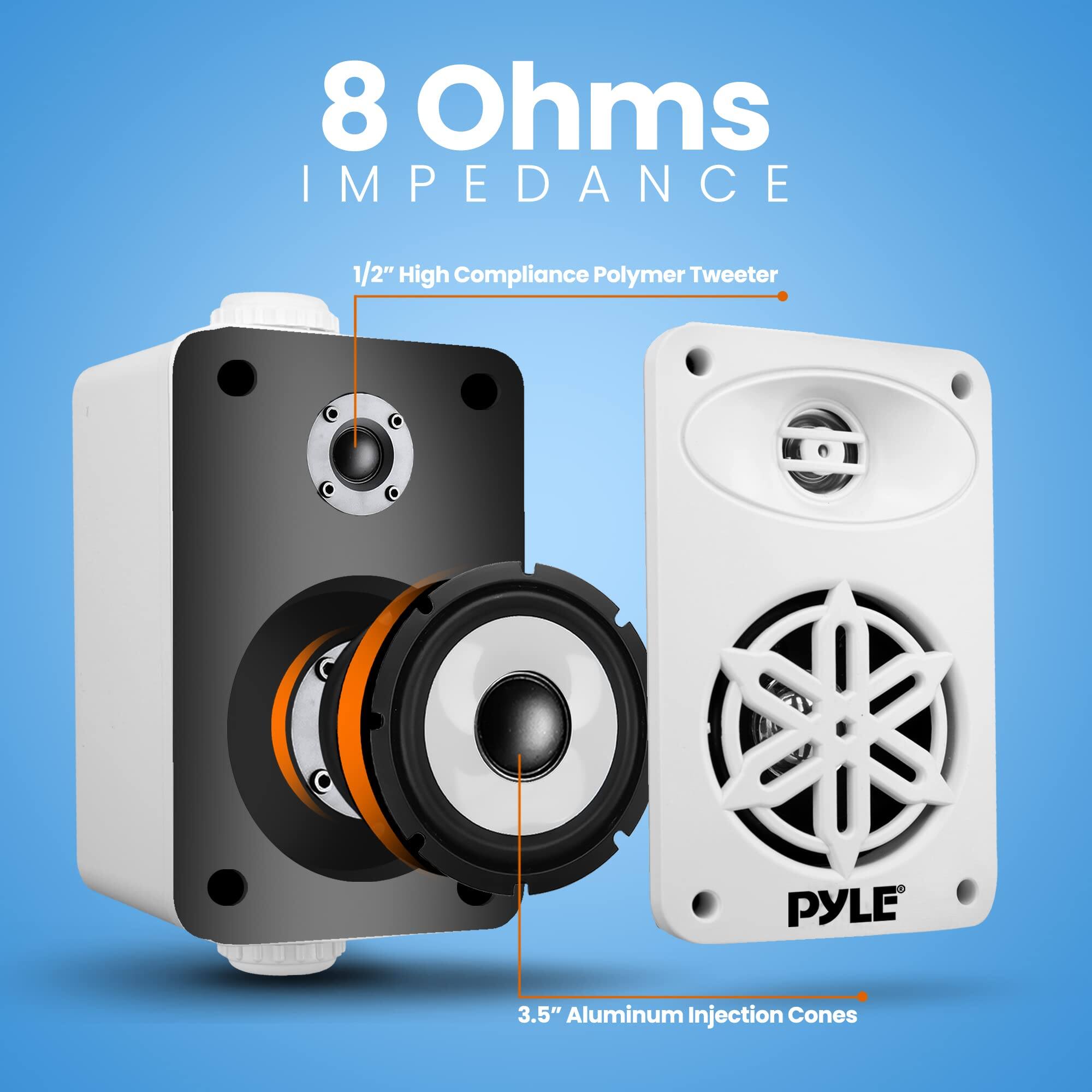 8 Ohms IMPEDANCE  
1/2" High Compliance Polymer Tweeter  
3.5" Aluminum Injection Cones