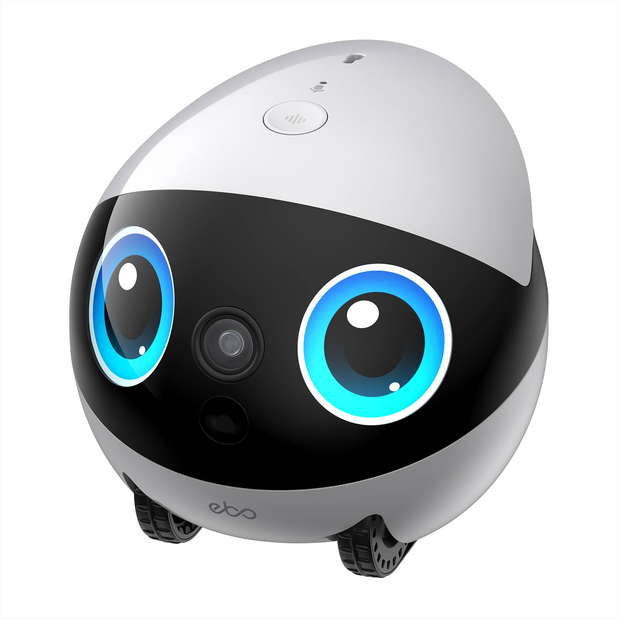 Alt View 18. Enabot - EBO Air 2 Plus FamilyBot with 3K Res, AI Assistant, 2-Way Video, Smart Patrol, 32-GB SD Card, Charging Dock, AC Adapter - Lunar White.